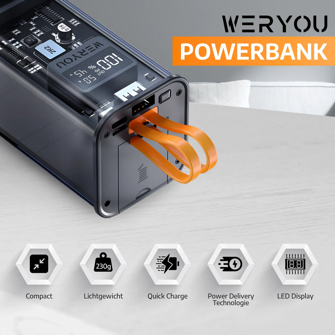 Ontketen de Kracht van Energie met de WERYOU® Powerbank: Altijd en Overal Verbonden