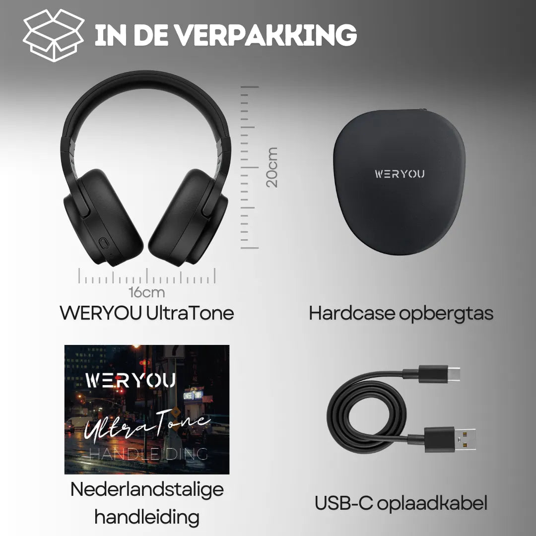 WERYOU® Hybrid Active Noise Canceling Headphones